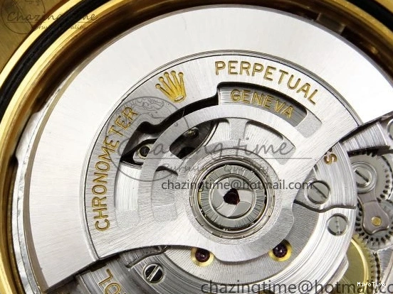 MiroTime 0105 WrinkleFree DayDate 40 228238 ARF 904L Steel YG Crystal Diamonds Bezel on President Bracelet VR 1550